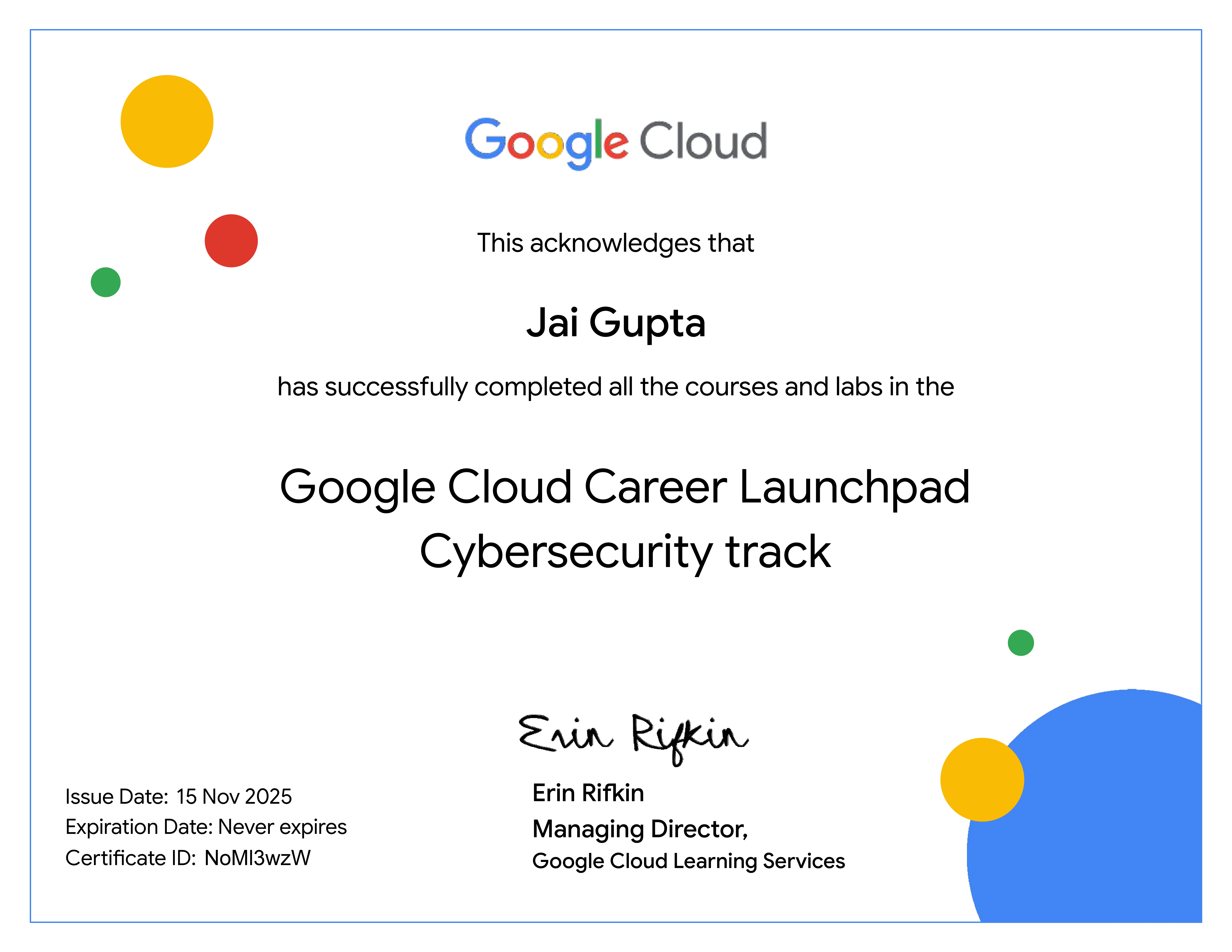 Google Cloud Cybersecurity